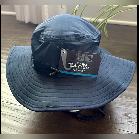 Salt Life Sand Bar Boonie Hat,100% UV,performance,logo,chinstrap,adjustable band - Picture 4 of 11
